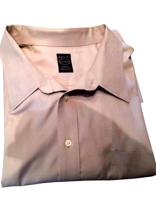 Joseph & Feiss Other - Joseph & Feiss Dress Shirt Mens 20 34/35 Beige Non Iron Cotton Long Sleeve MED.